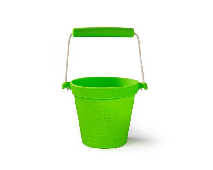 Bright green kids play bucket.