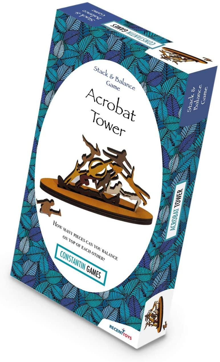 Manufacturer's packaging containing Acrobat Towers puzzle by Constantin.