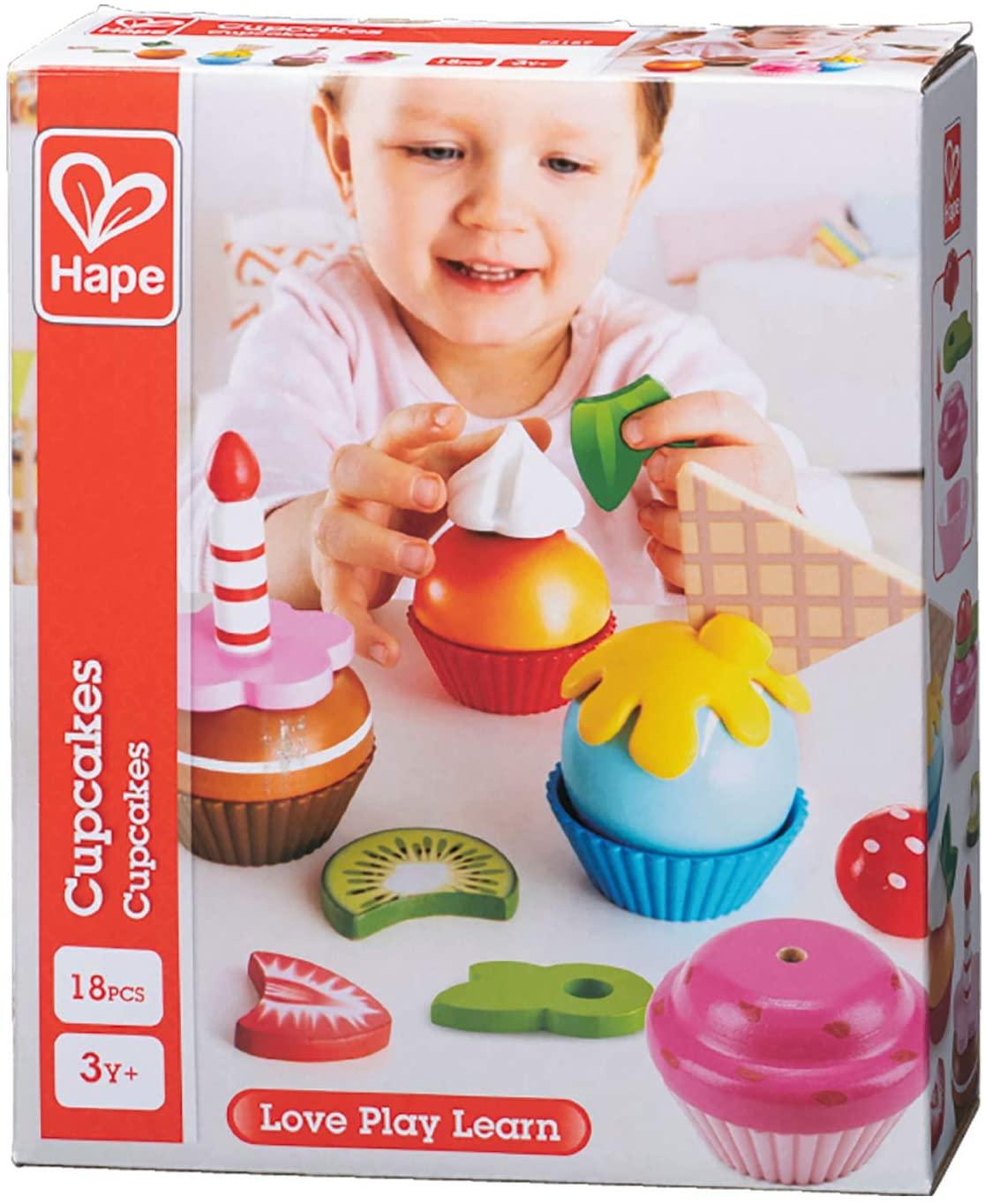 Hape cupcake set in manufacturer's packaging