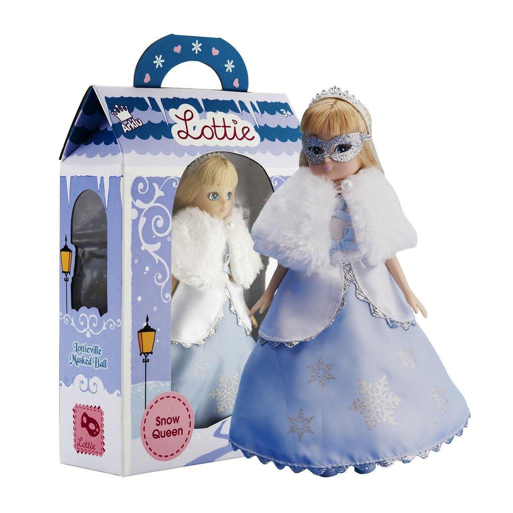 Packaging for Snow Queen Lottie doll.