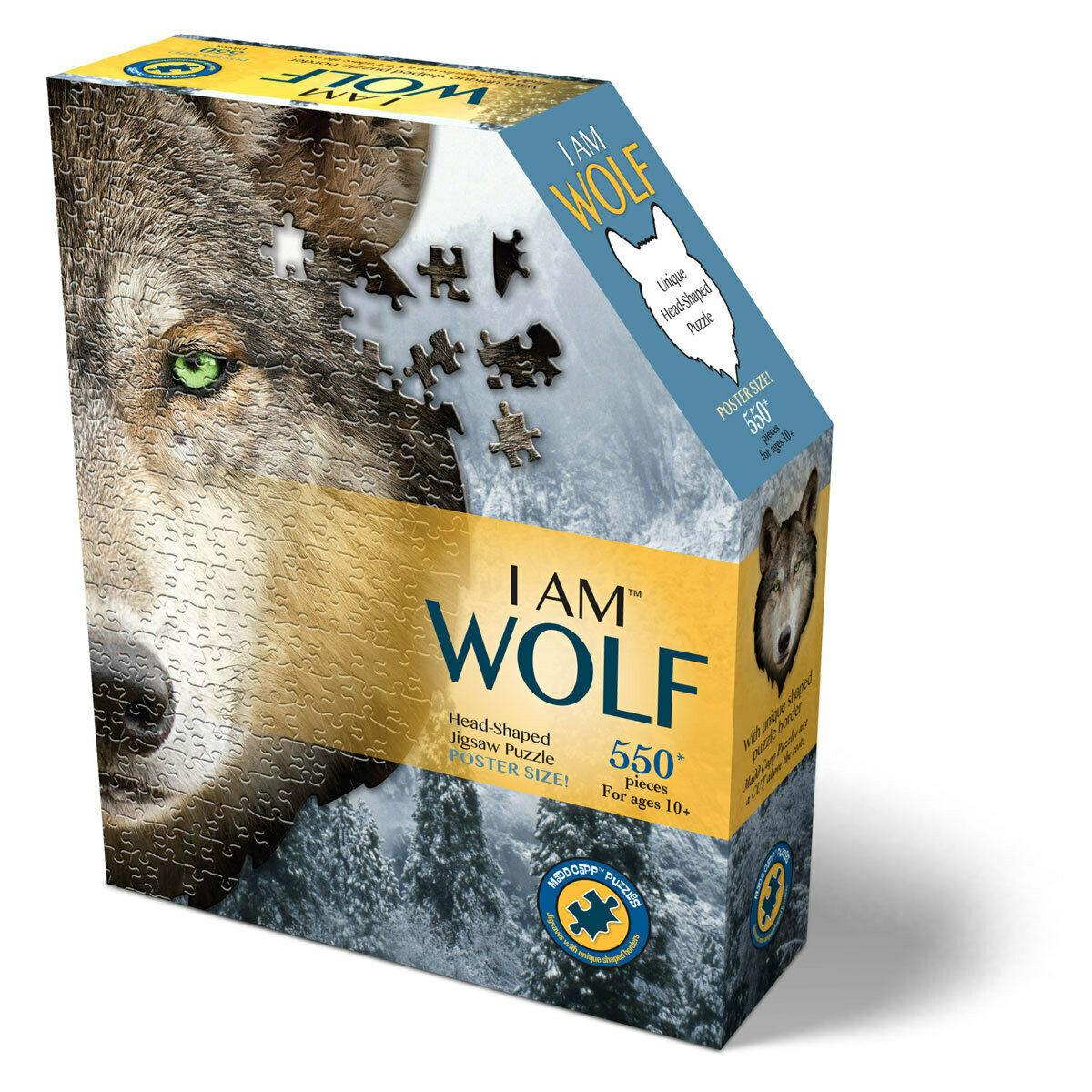 Box for large wolf head jigsaw.