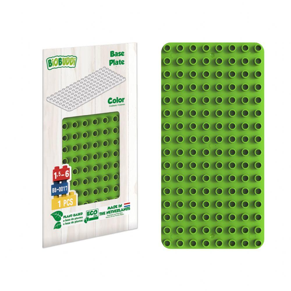 Green baseplate for Biobuddi and other building blocks.