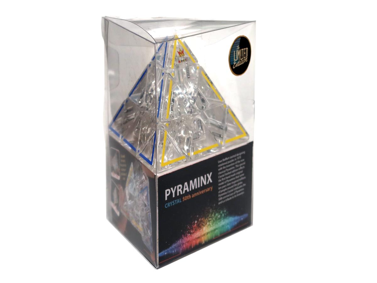 Pyraminx Crystal puzzle in manufacturer's packaging.