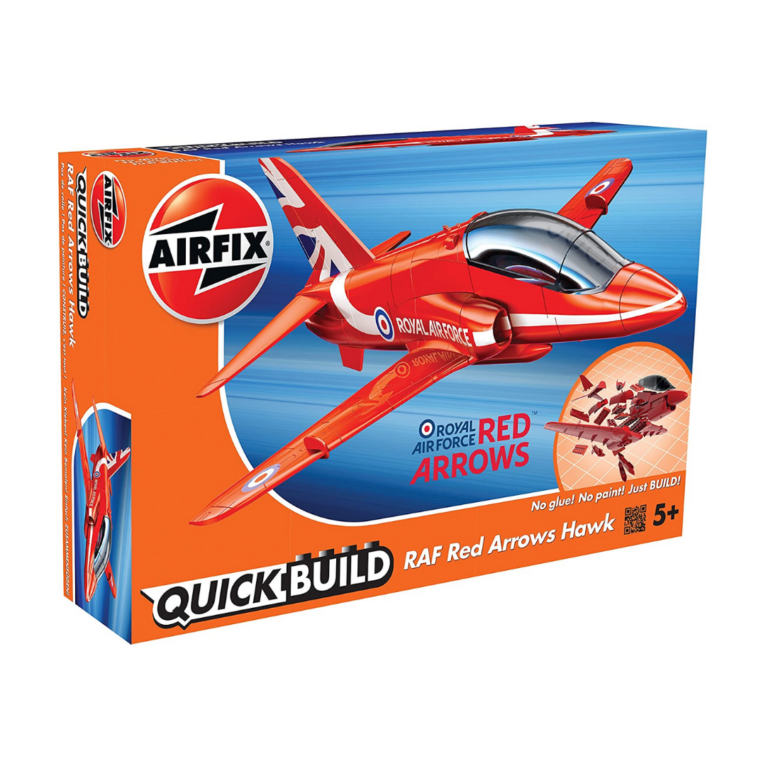 Box containing Red Arrows model jet.