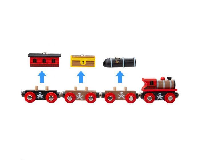 Pirate train showing removable parts.
