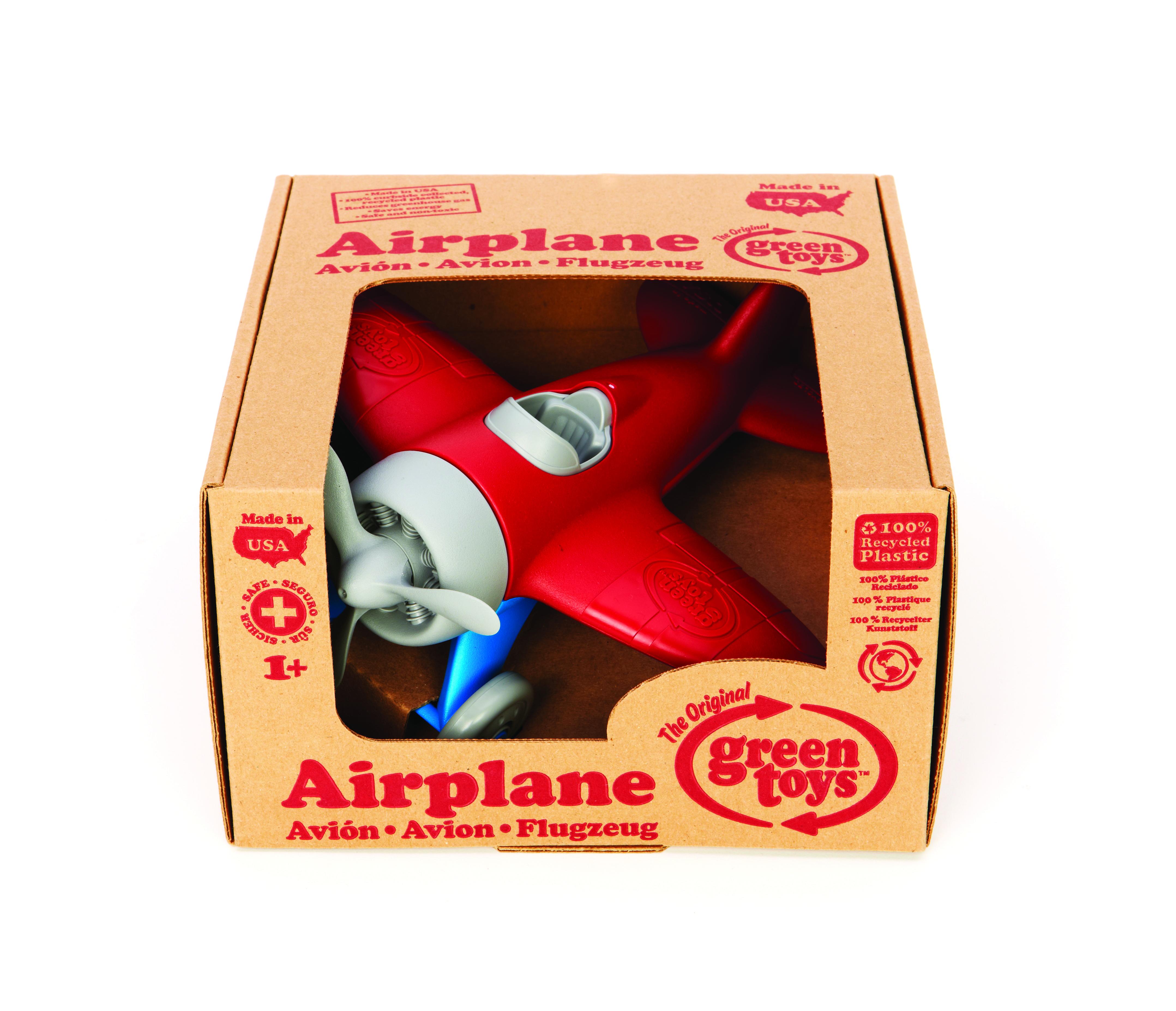Red plane in the manufacturer's packaging.