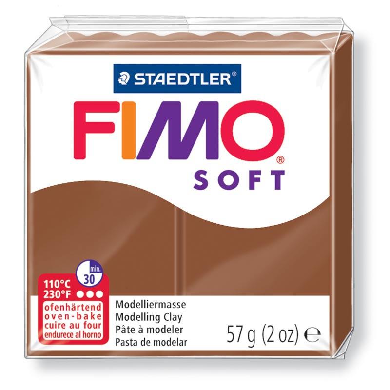 Caramel brown soft clay in plastic pack.