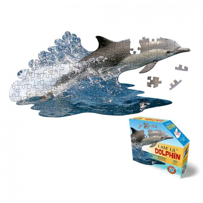 Dolphin leaping from water jigsaw puzzle.