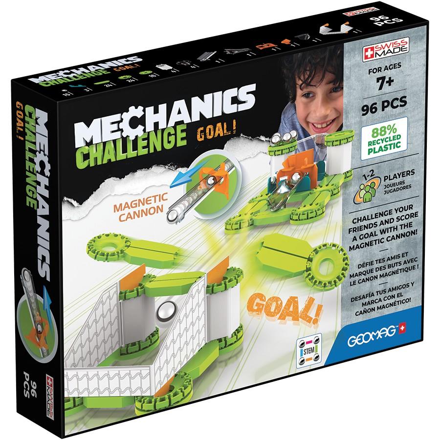 Box containing green coloured set of magnetic game pieces