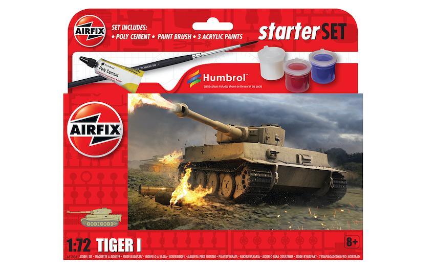 Pack containing the Scale model kit of the Tiger tank.