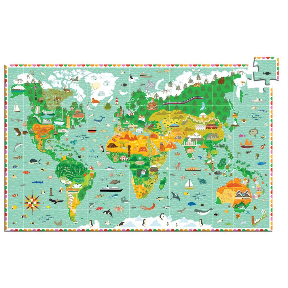200 piece world map jigsaw puzzle