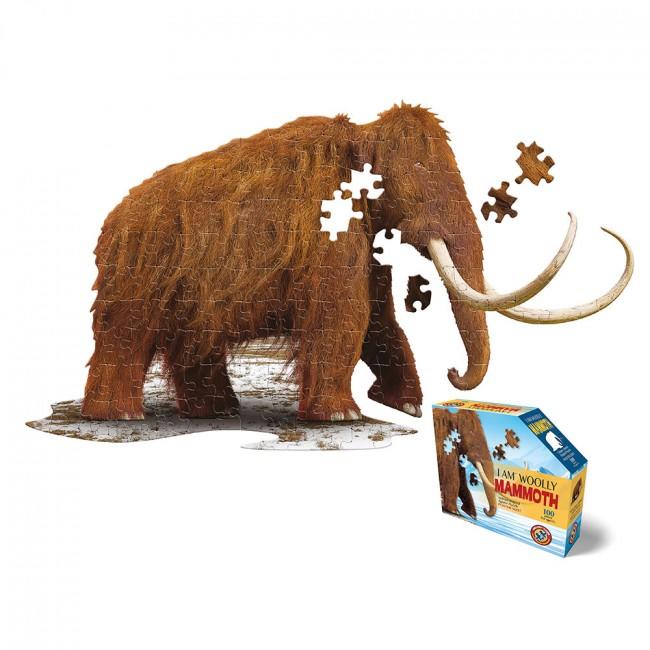 Woolly-mammoth shaped large jigsaw puzzle.
