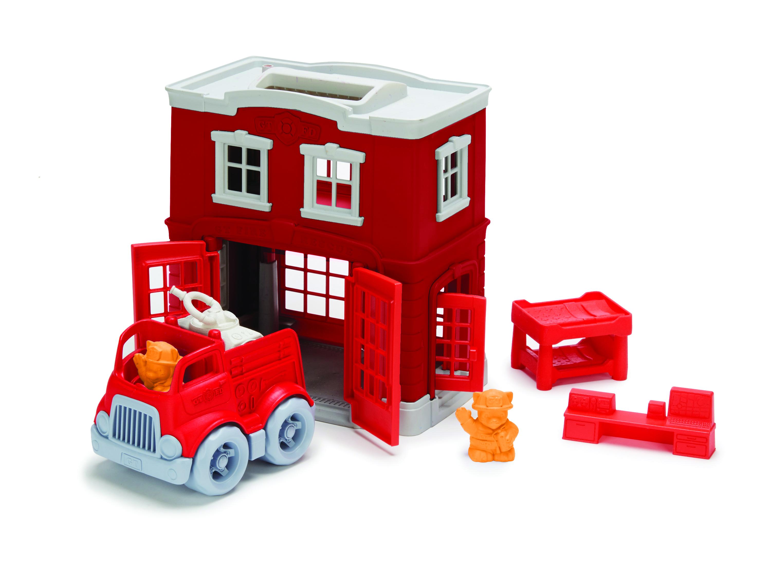 Green Toys Eco Friendly Firestation made from recycled plastic