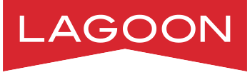 Red background with 'Lagoon' text in white.