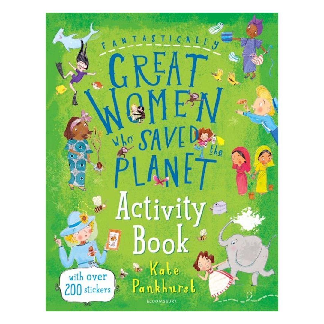 Green book called 'Great Women who Saved the Planet'.