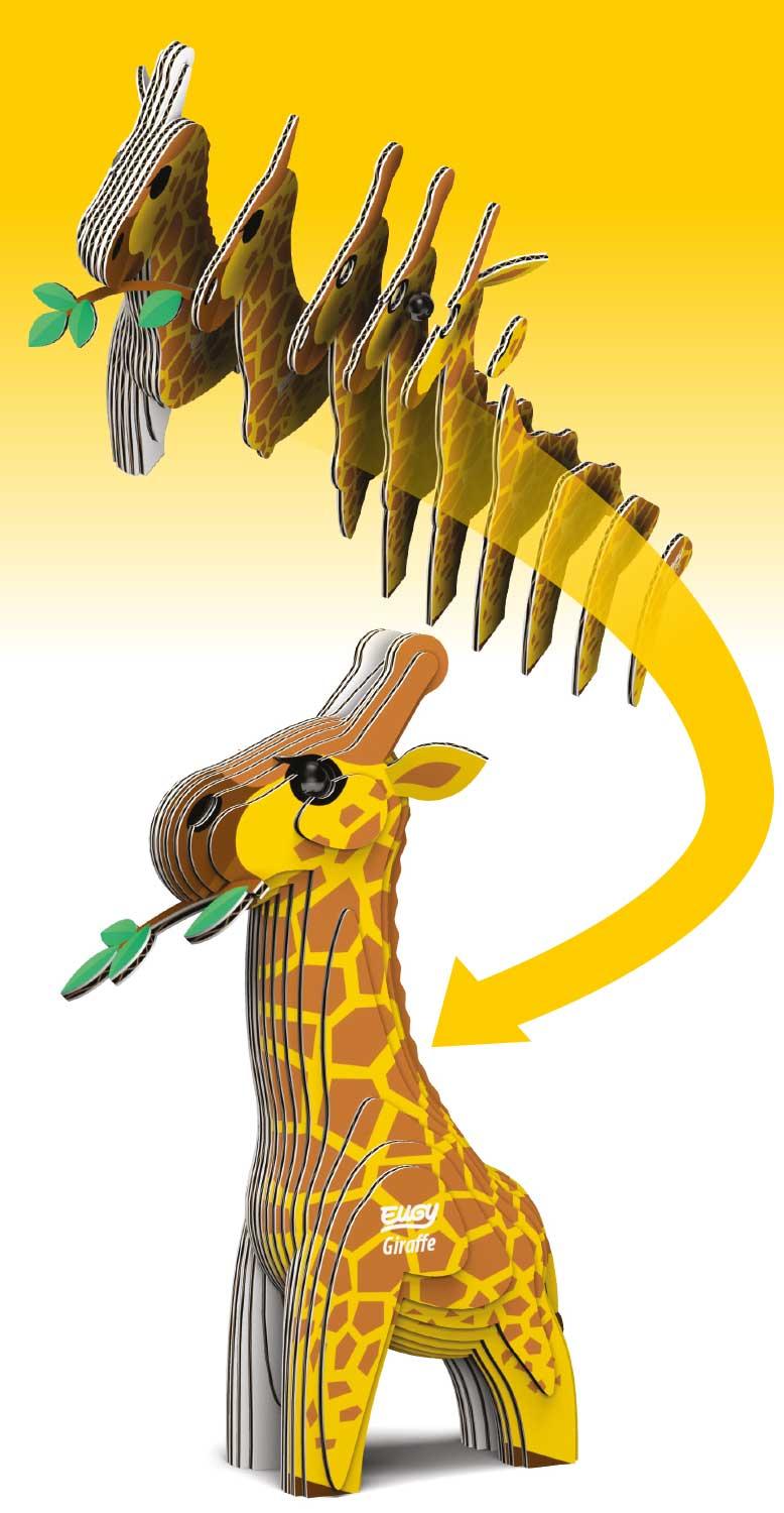 3d model of a giraffe using biodegradable card and non toxic glue. Cardboard 3D model