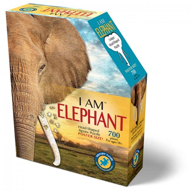 Box with elephant head jigsaw.