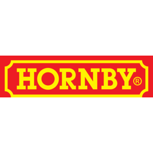 Red and yellow logo with the word 'Hornby'.