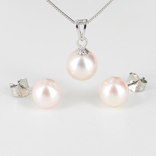 Elegant Pearl Pendant Set With Earrings (ST1119) – Nakoda Payals