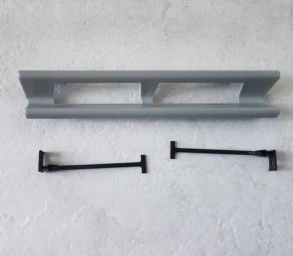 Front bumper tow eye/hook cover for the Mercedes 190 (W201)