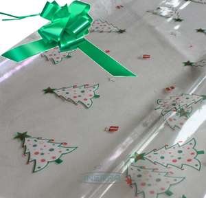 EMERALD hamper wrapping kit christmas trees cellophane wrap