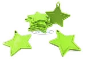 lime green star balloon weights