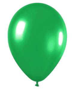 metallic lime green balloons