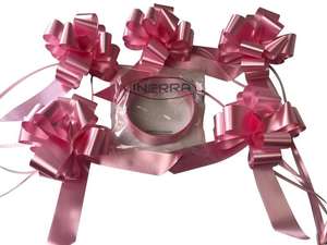 baby pink wedding car ribbon bows kit decoration