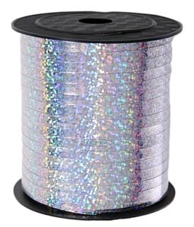 silver holographic curling ribbon