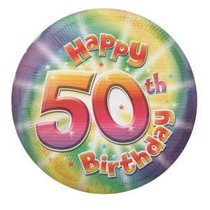 ANAGRAM 17 INCH FOIL BALLOON - HAPPY 50TH BIRTHDAY helium