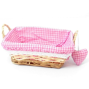 christmas hamper basket tray lined cloth rectangular large make your own diy