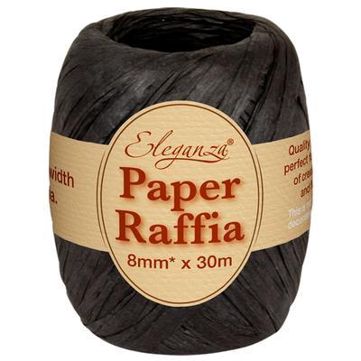 eleganza florist craft paper raffia cord string 8mm 30m gift wrap wrapping black