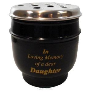 daughter grave vase pot