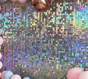 iridescent square shimmer sequin wall panel backdrop