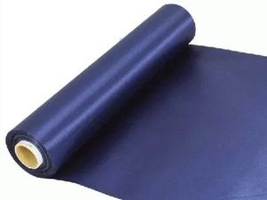navy blue fabric satin ribbon roll wedding table runner