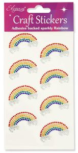 craft florist rainbow gem stickers