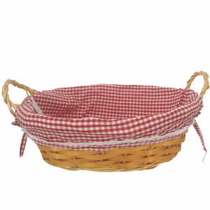 40cm round oval lined hamper basket tray christmas make own red