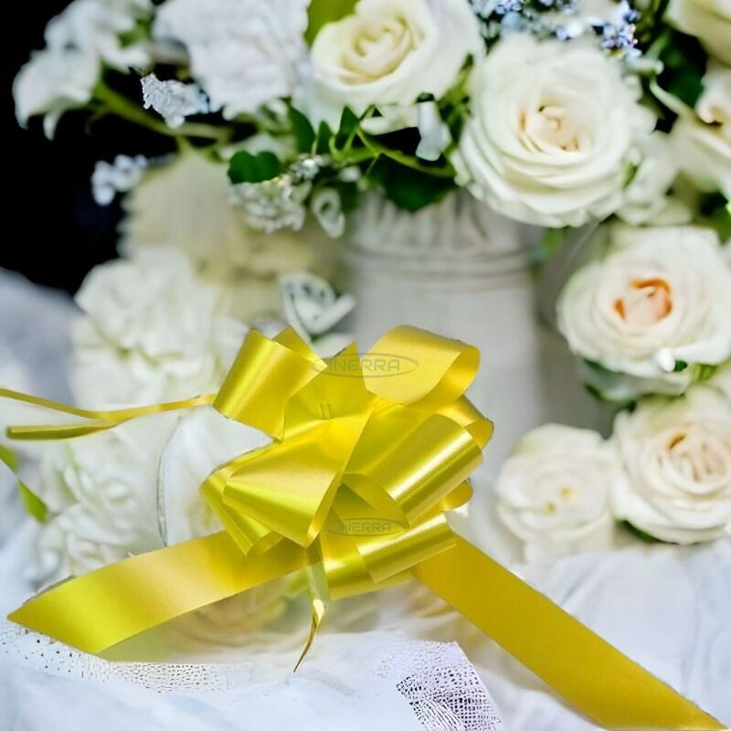 yellow florist wedding pull bows gift hamper