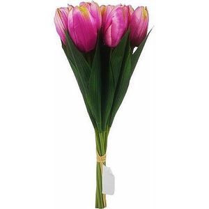 pink artificial tulip flowers