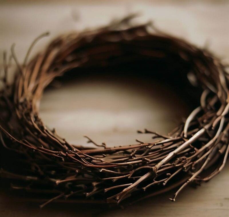 wreath using twigs