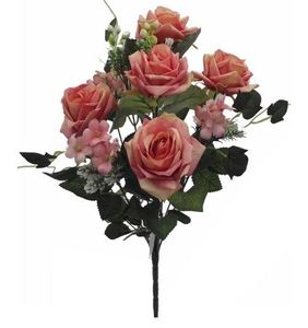 pink roses artificial flower bouquet