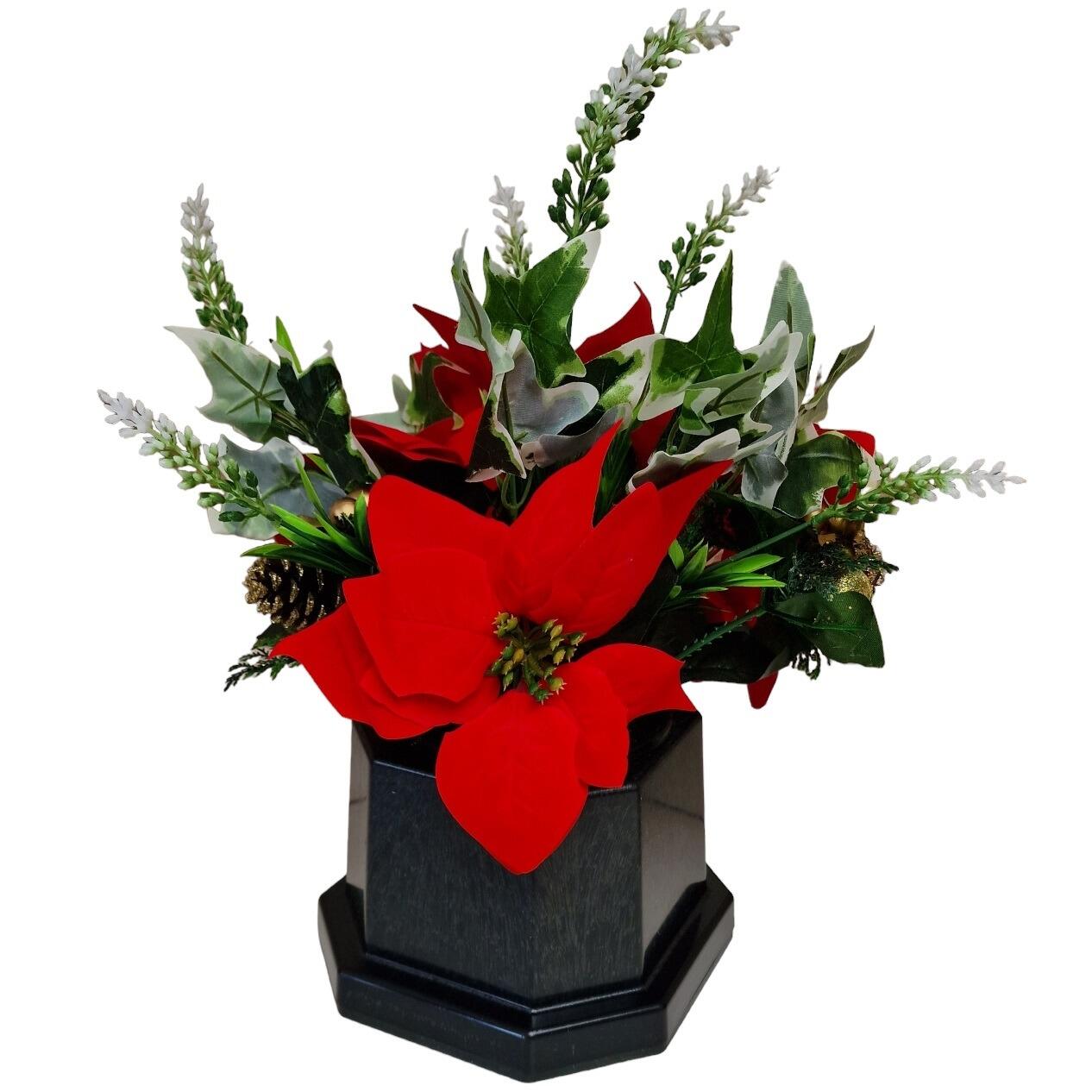grave pots in vase with flowers