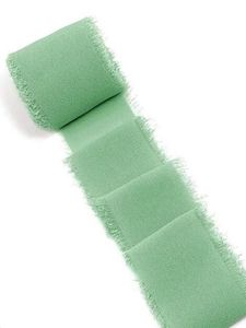 mint green frayed edge ribbon