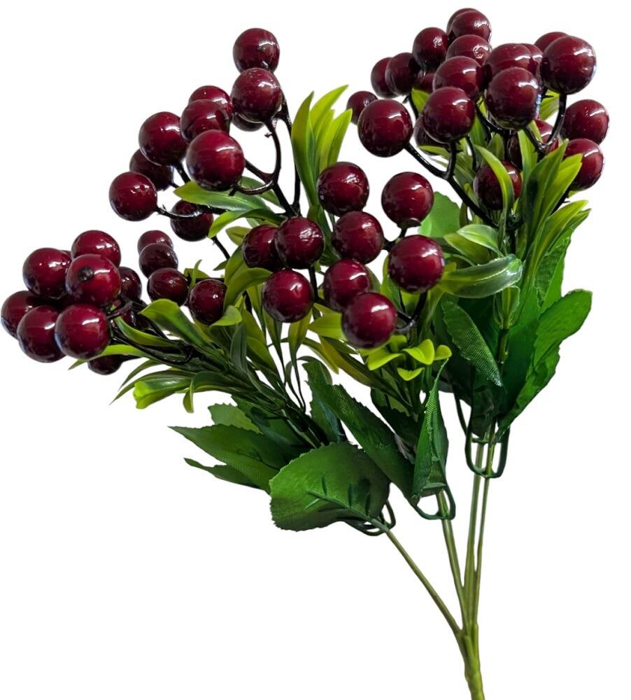 berry bush red artificial berries spray flower
