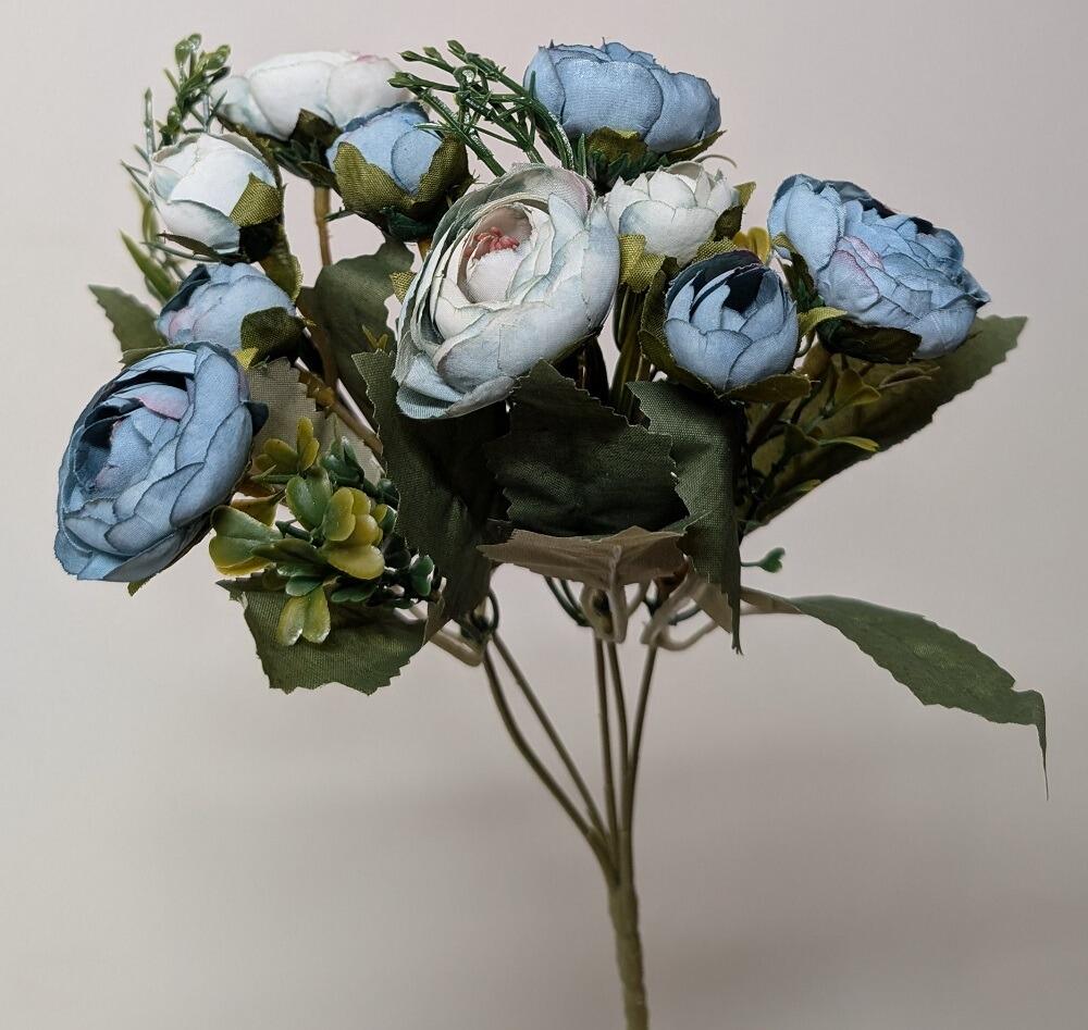 artificial blue ranunculus flowers