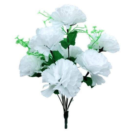 artificial white carnations flowers