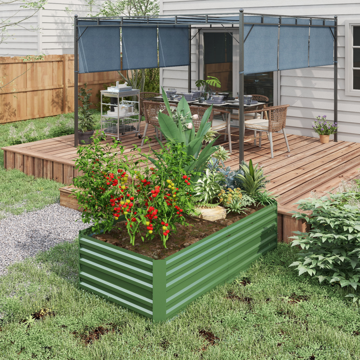 Steel Outdoor Raised Bed metal