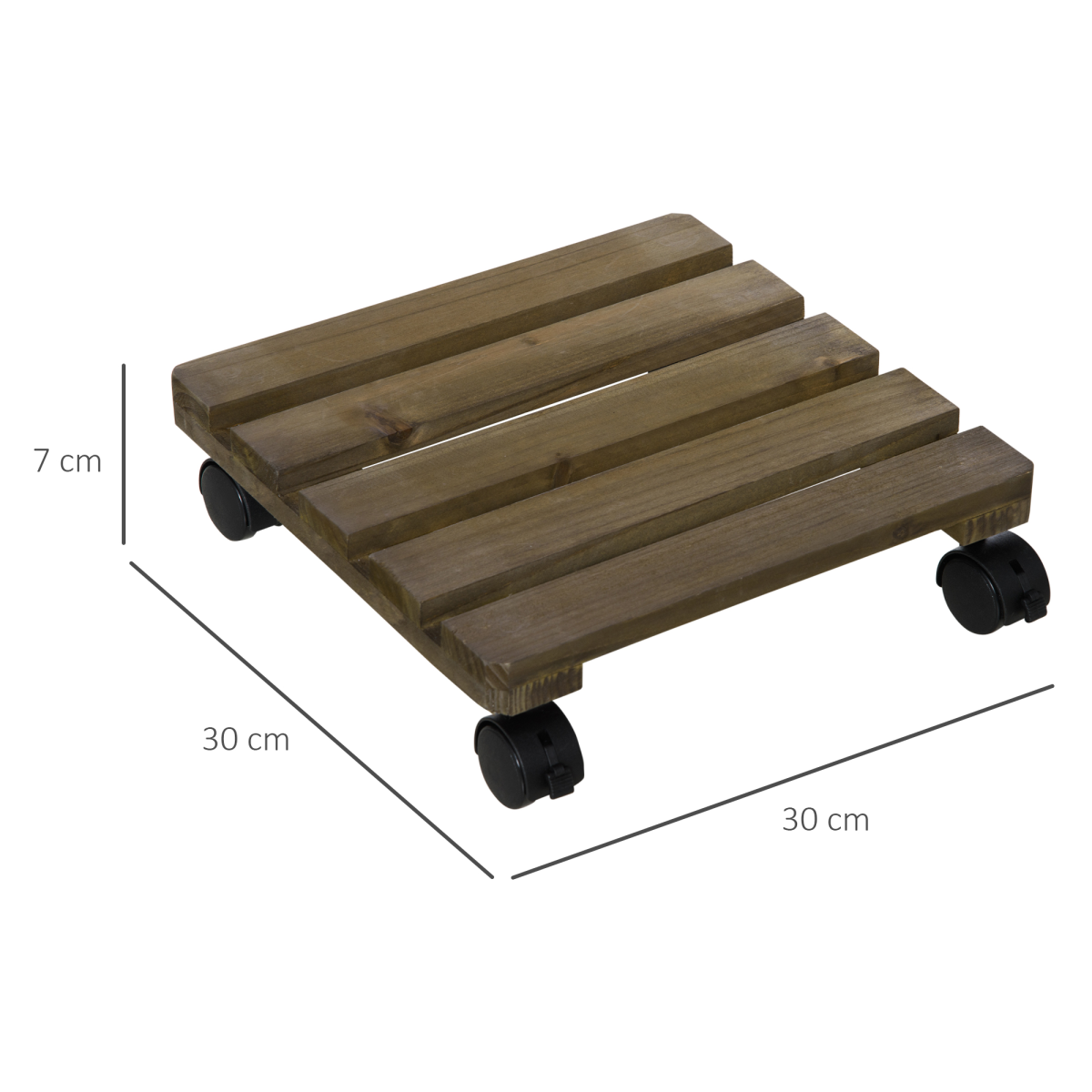2 Pack Plant Stand with Wheels, Flowerpot Holder