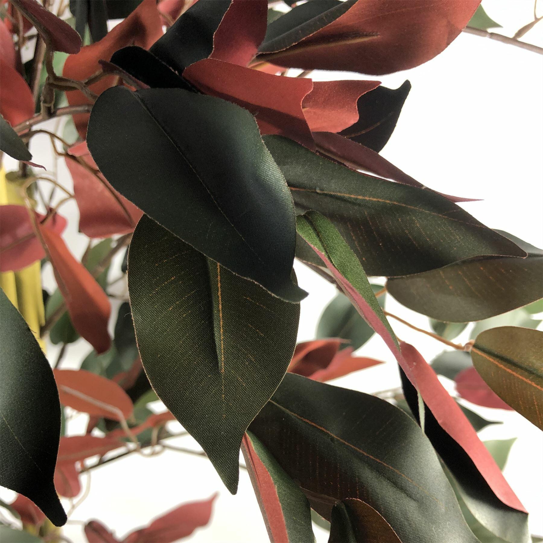 Artificial Dark Red Green Ficus Plant - Extra Large