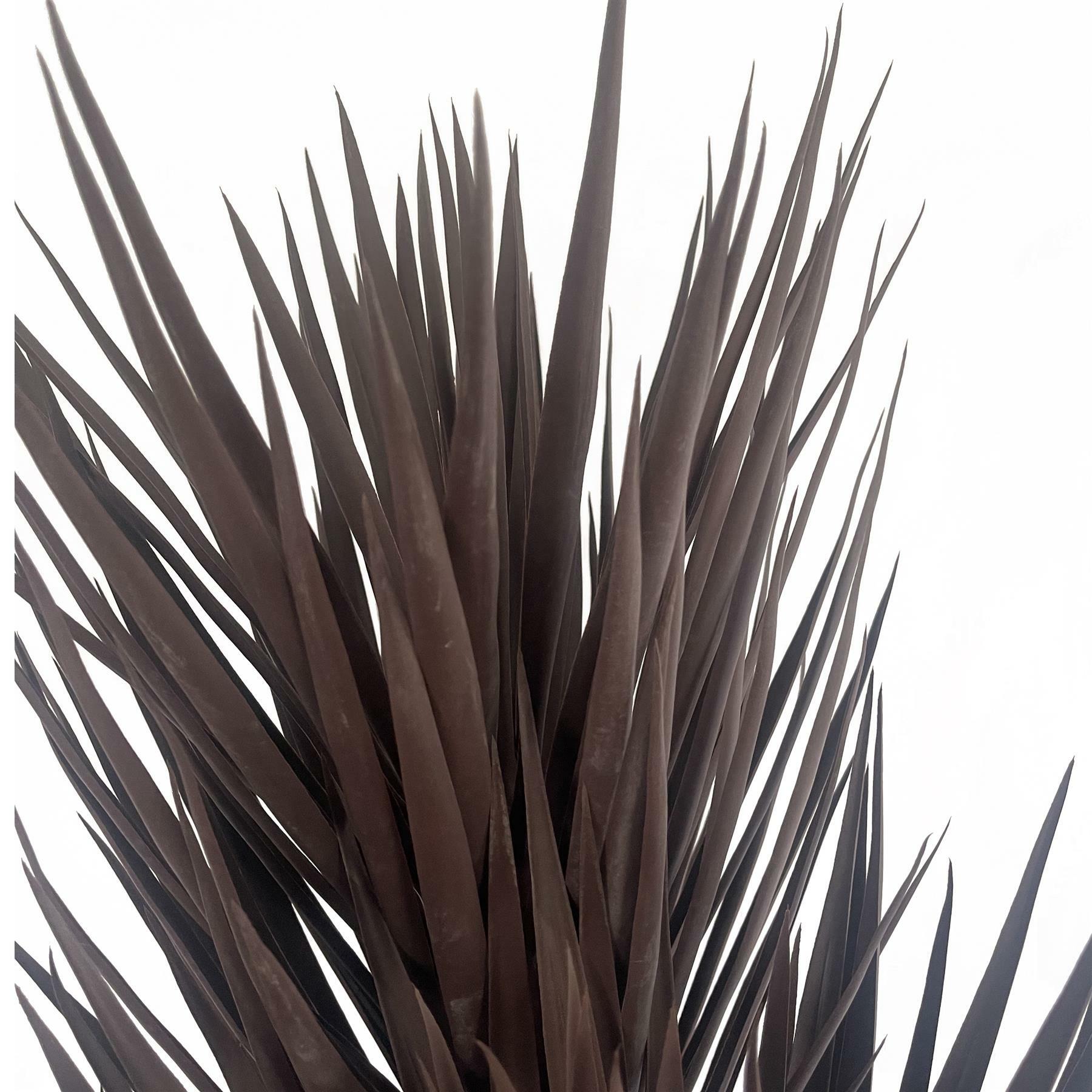 Artificial Yukka Tree Plant Spiky UV Resistant Outdoor Tree Triple Dark Red and Brown